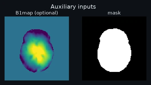 Auxiliary maps and the mask applied to this fit.
